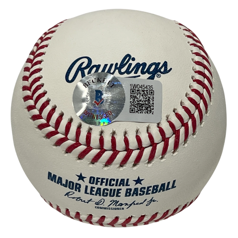 Adolis Garcia Signed Rawlings ROMLB Baseball Beckett Witness BAS COA Rangers