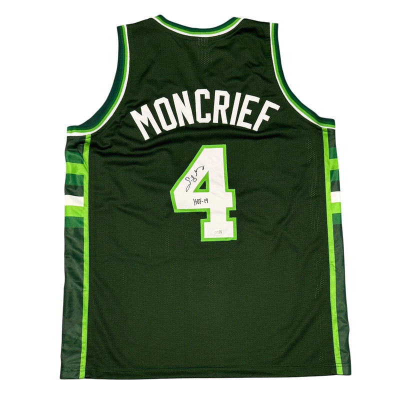 Sidney Moncrief Signed Milwaukee Bucks Custom Jersey w/ HOF 19 JSA Witness COA