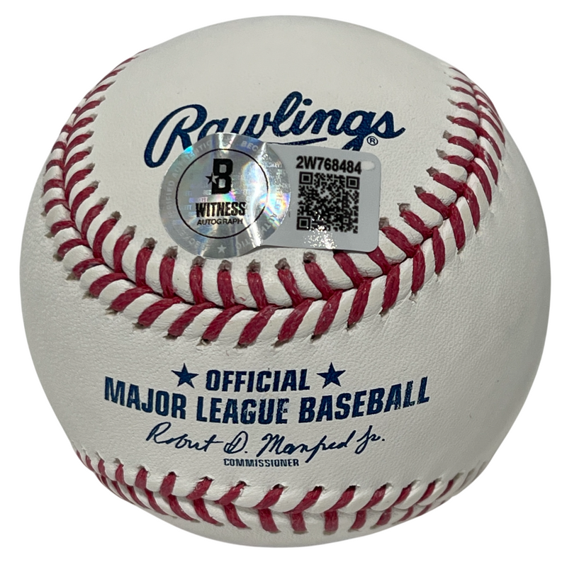 Moises Alou Signed ROMLB Baseball Beckett Witness BAS COA Chicago Cubs