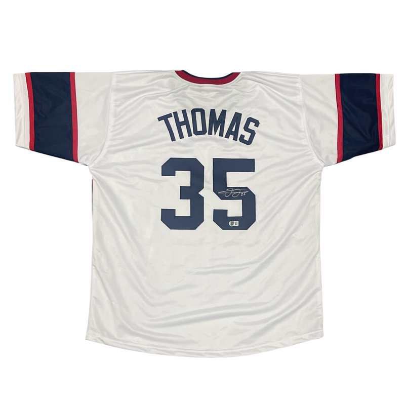 Frank Thomas Signed Chicago White Sox Custom Jersey Beckett Witness BAS COA
