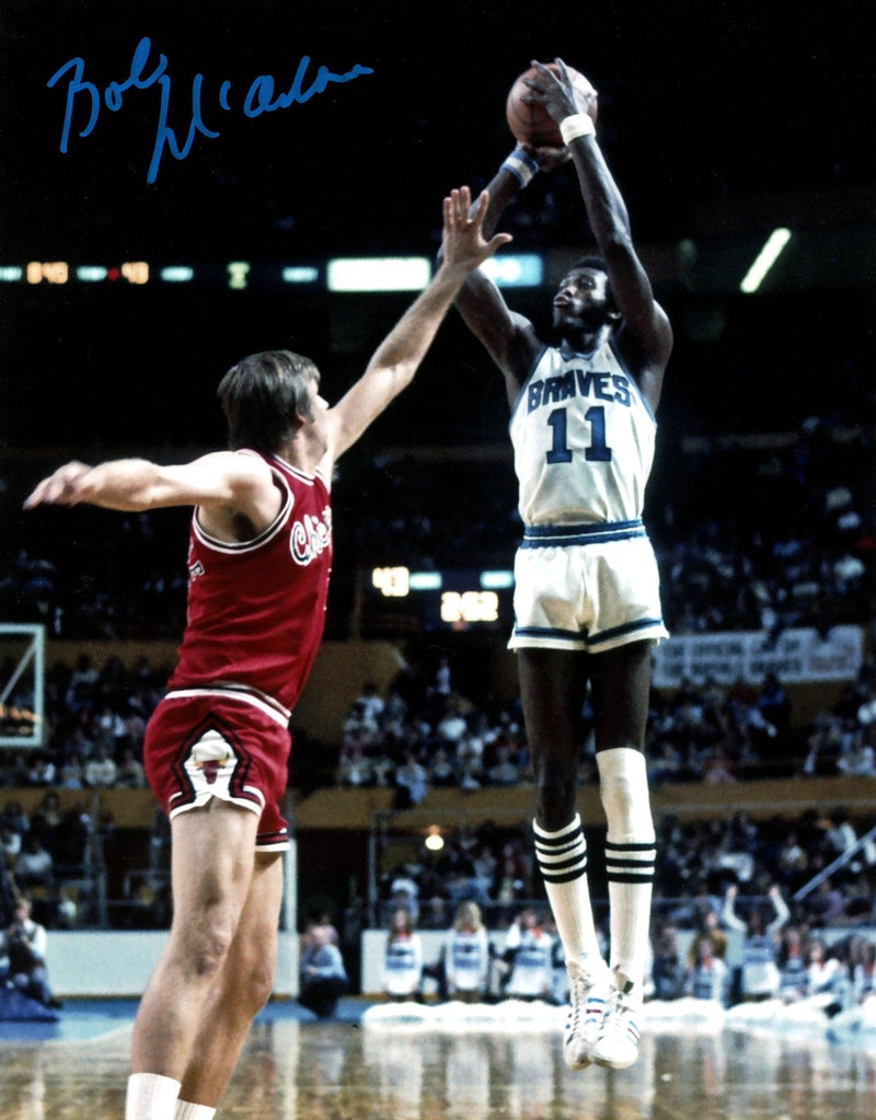 Bob McAdoo Signed Autographed Buffalo Braves 8x10 Photo LSCM COA