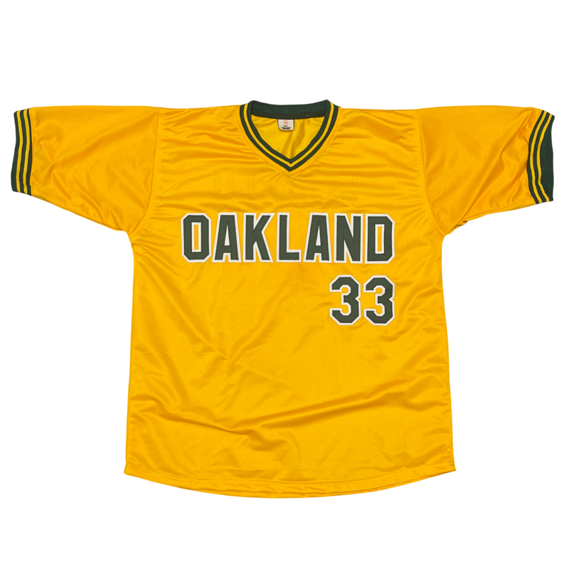 Jose Canseco Signed Athletics Custom Jersey w/ 40/40 Ins Beckett Witness BAS COA