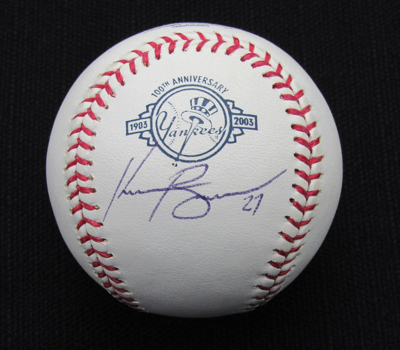 Kevin Brown Signed/Auto Yankees 100th OML Baseball JSA 186711