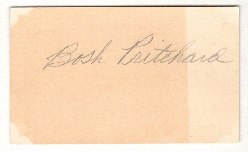 Bosh Pritchard Signed/Autographed 3x5 Vintage Index Card Eagles/Giants 129874
