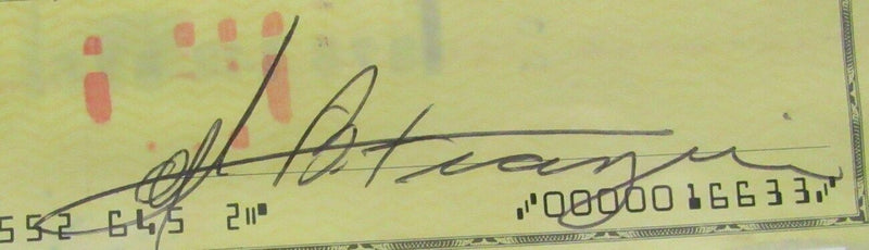 Joe Frazier Boxing Champ Signed/Autographed 1977 Bank Check PSA/DNA 167505