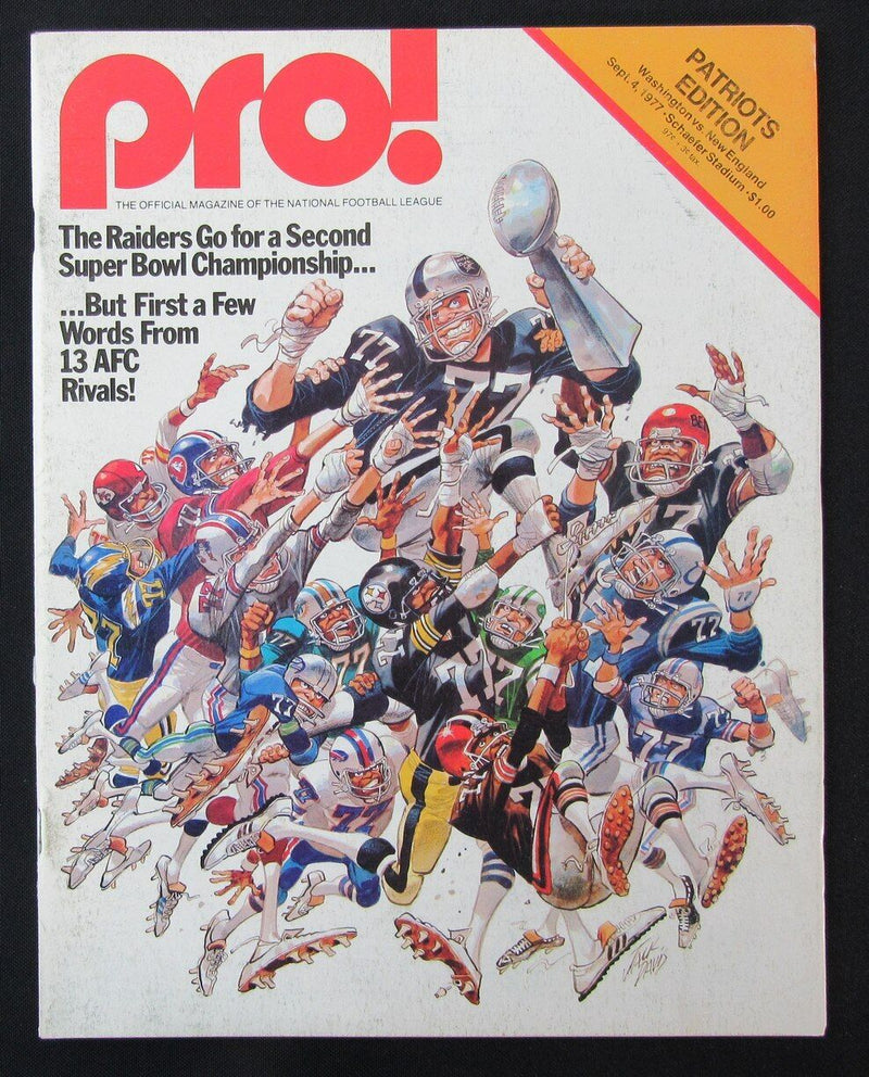 1977 Pro! Washington Redskins vs. New England Patriots Program 09/04