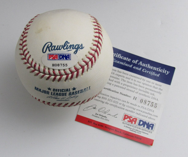 Hawk Taylor Signed/Inscribed OML Baseball Milwaukee Braves PSA/DNA 191633