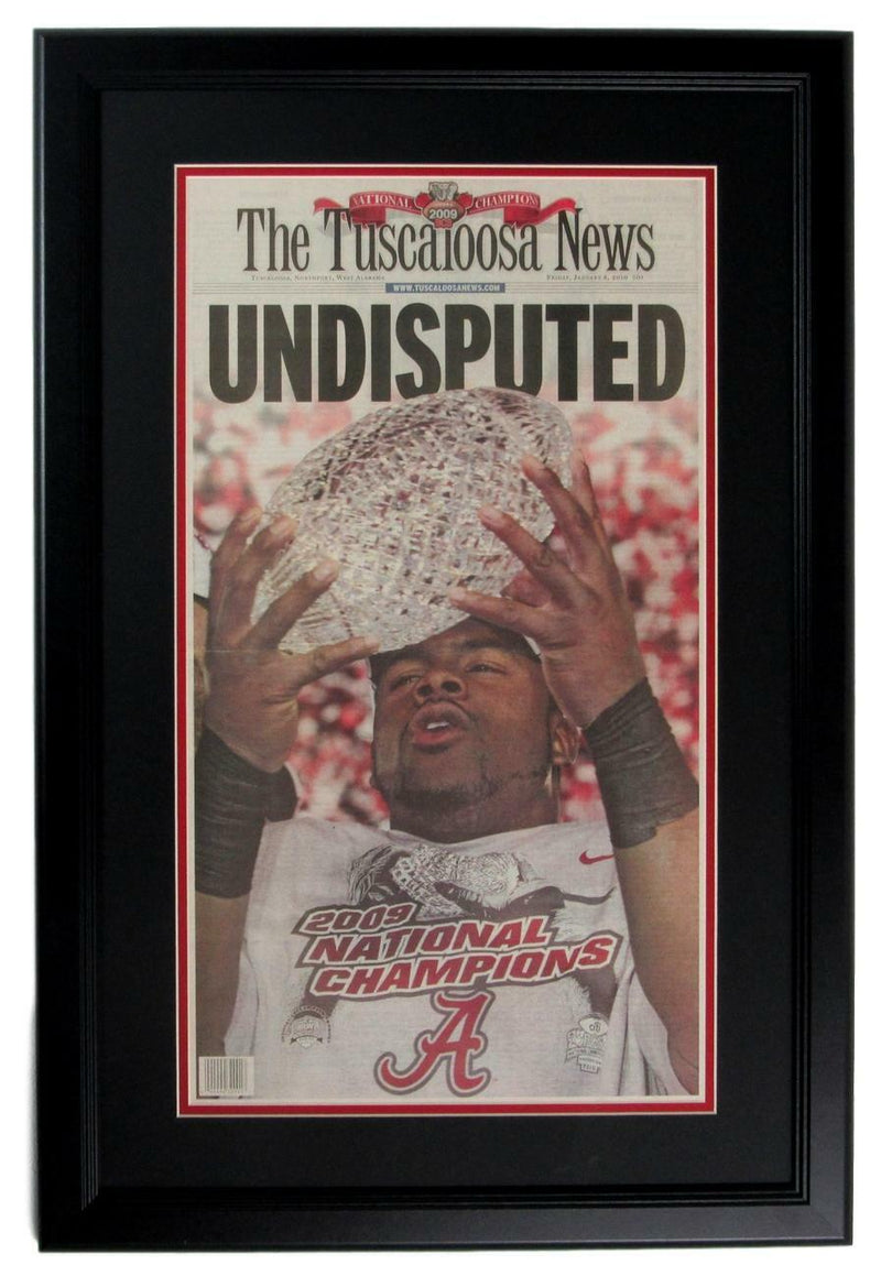 Tuscaloosa News 2009 National Champs Alabama Crimson Tide Newspaper Framed152276