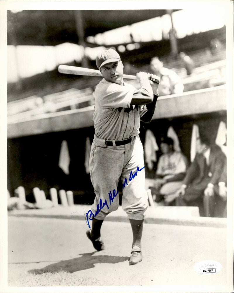Billy Herman HOF Signed/Autographed 8x10 Photo Brooklyn Dodgers JSA 191424