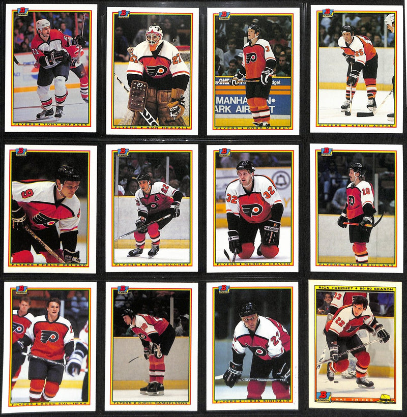 Lot of 7 Philadelphia Flyers Complete Team Sets Plus Lindros Cards 189215