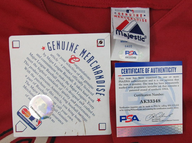 Roger Clemens Signed/Auto Red Majestic Baseball Jersey Astros PSA/DNA 191231