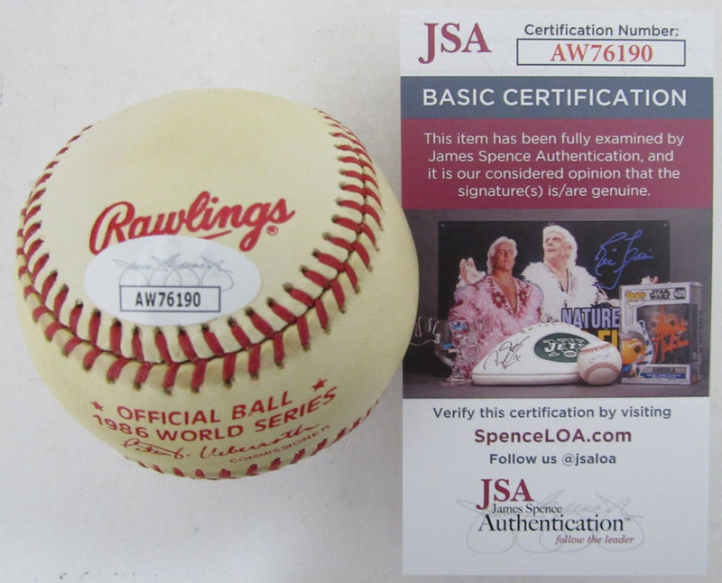 Wally Backman Signed/Autographed 1986 World Series Baseball Mets JSA 192463