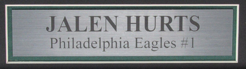 Jalen Hurts Autographed Football Jersey Philadelphia Eagles Framed JSA 177447