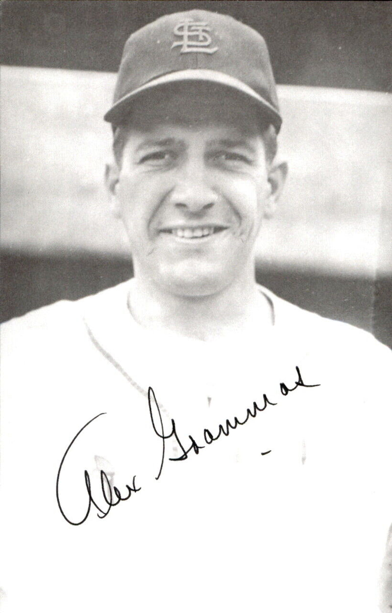 Alex Grammas St. Louis Cardinals Signed/Autographed 3x5  Photo 178405