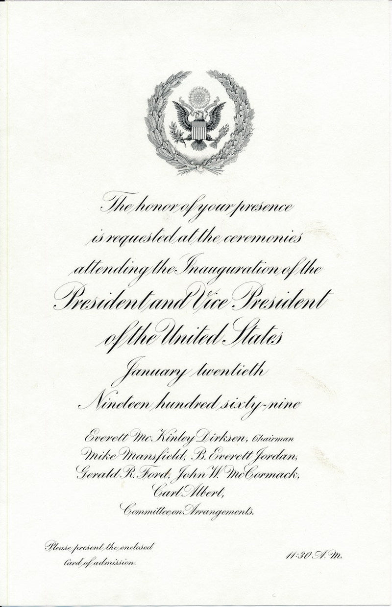 1969 Presidential Inauguration Program & Docs 1/20/1969 Richard Nixon 147382