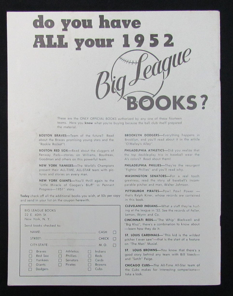 1952 Philadelphia Athletics Yearbook 186197