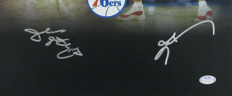 Julius Erving/Allen Iverson HOF 76ers Dual-Signed 16x20 Photo PSA/DNA 167253