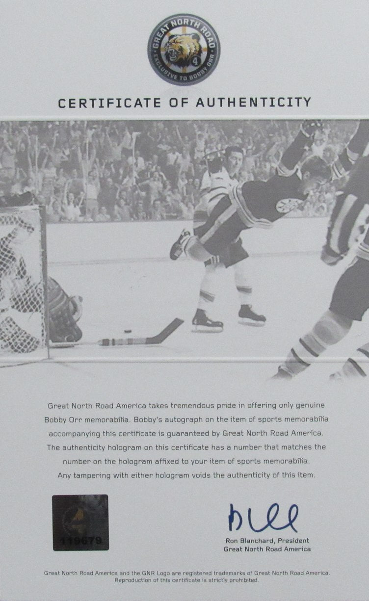 Bobby Orr Boston Bruins Autographed/Inscribed 11x14 Photo GOA187503