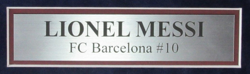 Lionel Messi Signed/Autographed FC Barcelona Soccer Jersey Framed Beckett 190099