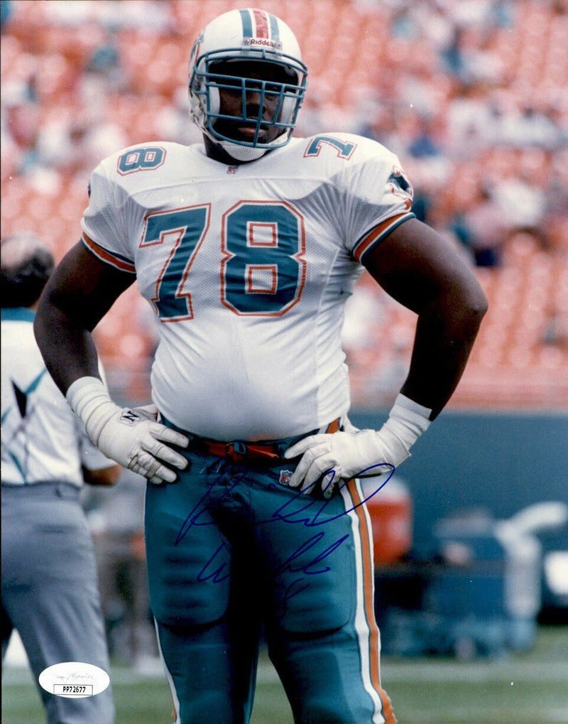 Richmond Webb Miami Dolphins Signed/Autographed 8x10 Photo JSA 160981