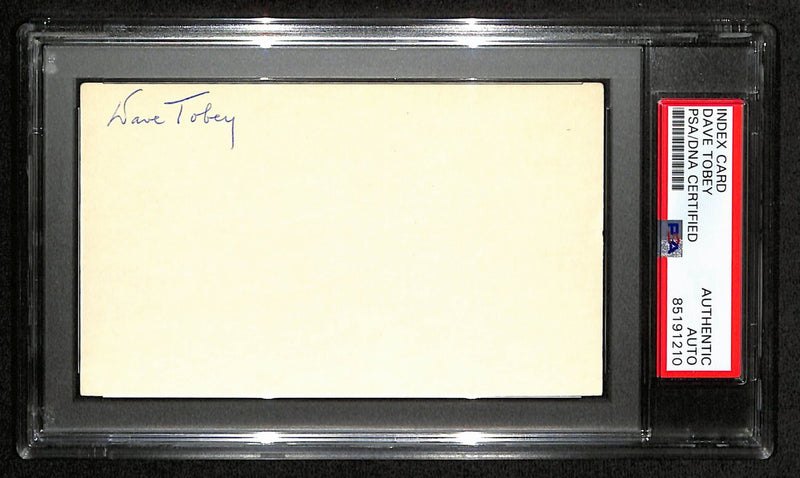 Dave Tobey HOF Signed/Auto 3x5 Index Card NBA Referree PSA/DNA 188559