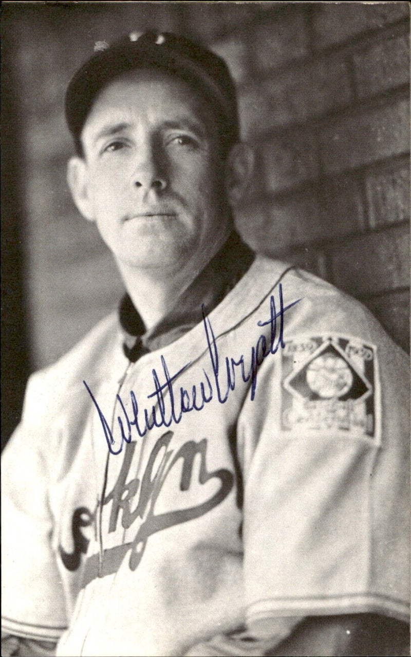 Whit Wyatt Dodgers d. 1999 Signed/Autographed 3x5  Photo 179349