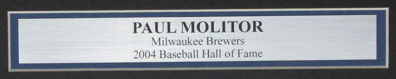 Paul Molitor HOF Autographed 16x20 Photo Milwaukee Brewers Framed JSA