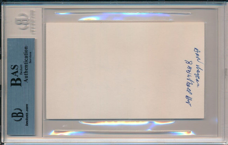 Ann Meyers UCLA HOF Signed/Inscribed 3x5 Index Card Beckett 148293