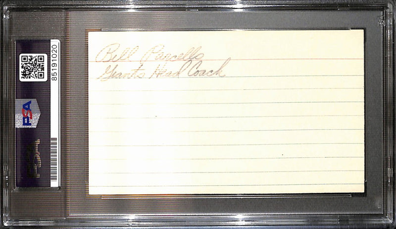Bill Parcells HOF Signed/Auto 3x5 Index Card New York Giants PSA/DNA 187458