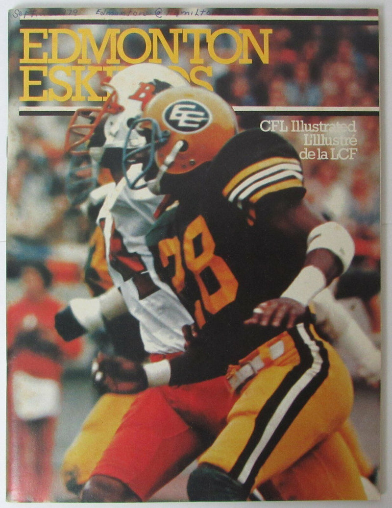 1979 CFL Edmonton vs. Hamilton Football Game Program 145683