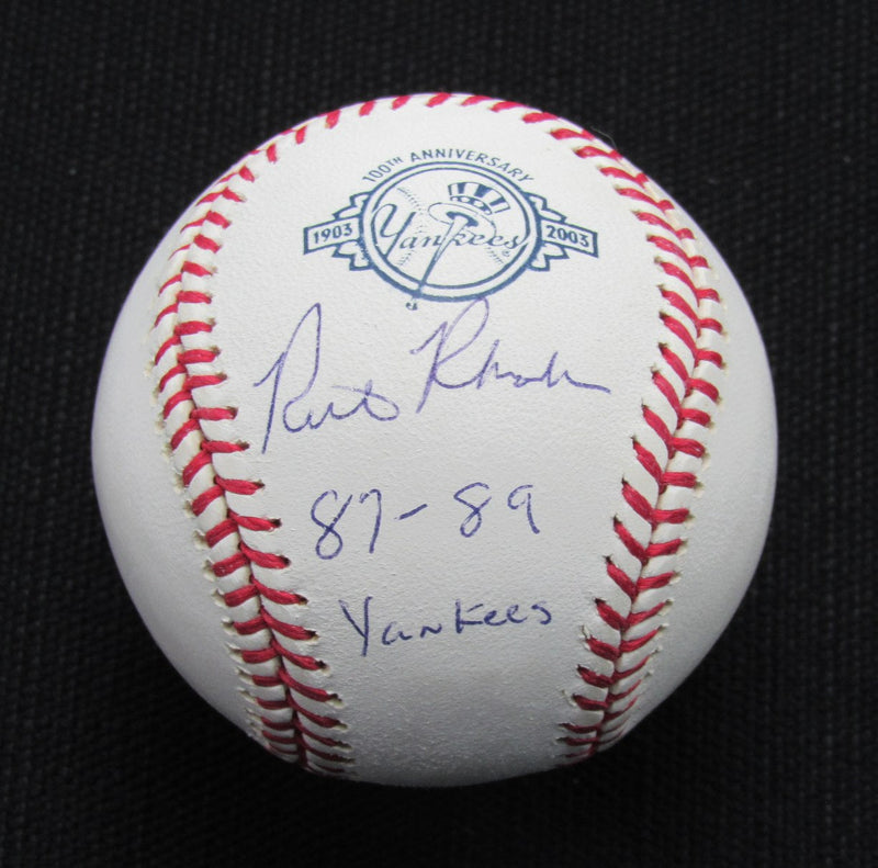 Rick Rhoden Signed/Auto Yankees 100th OML Baseball JSA Inscr  186921