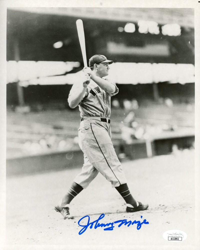 Johnny Mize HOF Autographed 8x10 Photo New York Giants JSA 177885