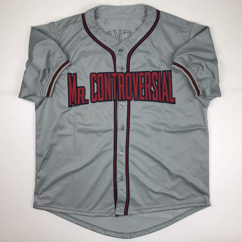 Autographed/Signed John Rocker Atlanta Grey Baseball Jersey PSA/DNA COA
