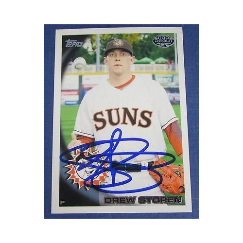 Drew Storen Nationals Signed/Autographed 2010 Topps Pro Debut Baseball Card #164