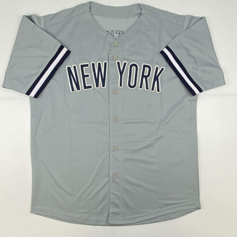 Autographed/Signed Tino Martinez New York Grey Baseball Jersey PSA/DNA COA