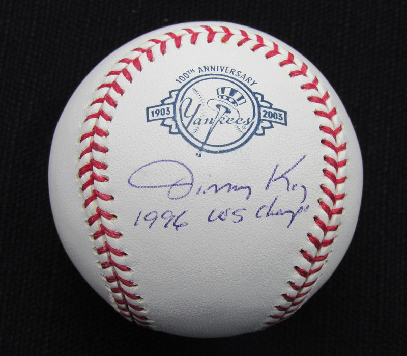 Jimmy Key Signed/Auto Yankees 100th OML Baseball MAB Inscr 187041