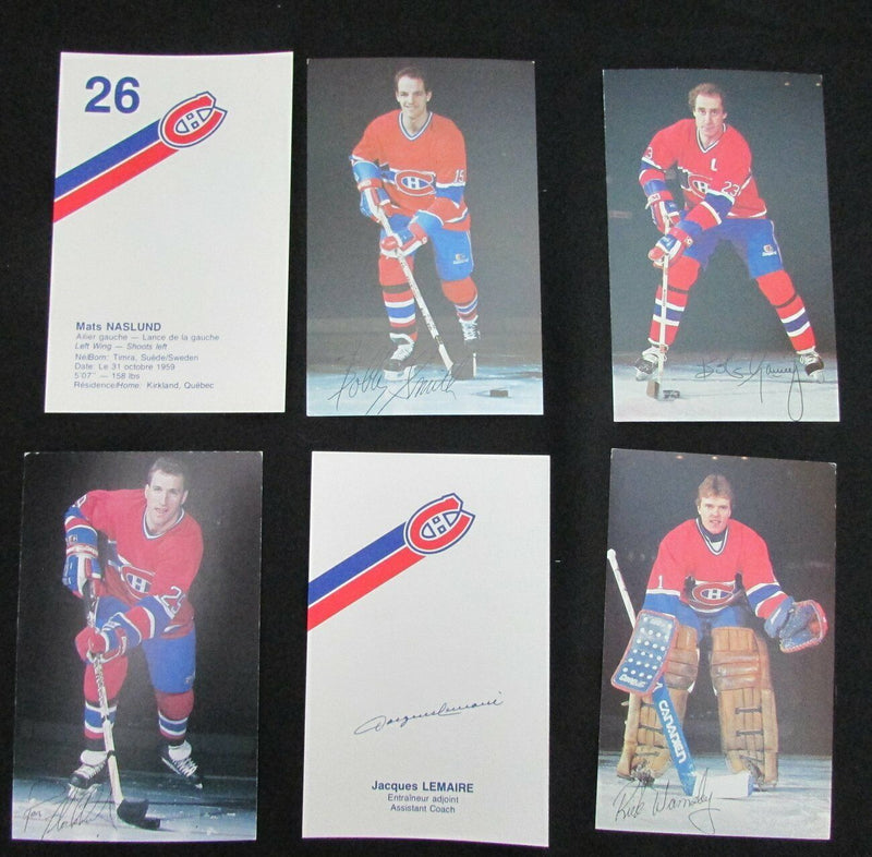 Lot of 6 Montreal Canadiens Signed 3.5x5.5 Team Postcards incl. Gainey 150454