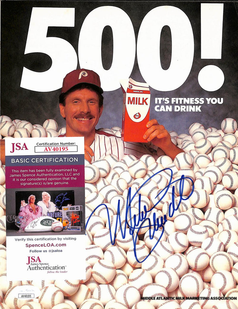 Mike Schmidt HOF Signed/Autographed 8x10 Advertisement Photo Phillies JSA 190318