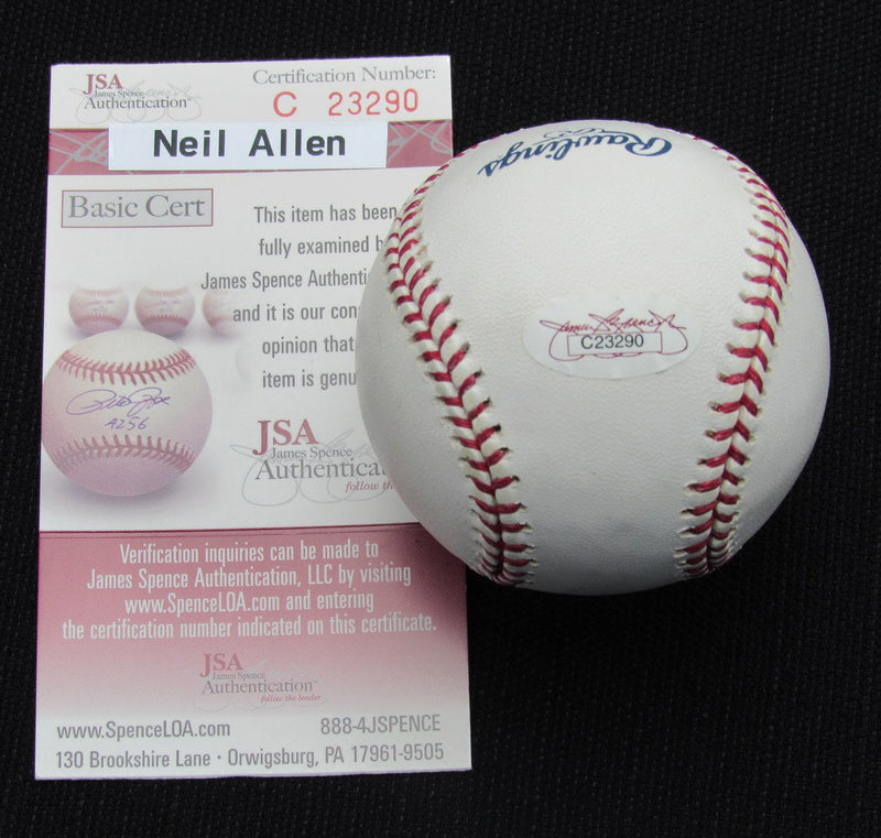 Neil Allen Signed/Auto Yankees 100th OML Baseball JSA 186934