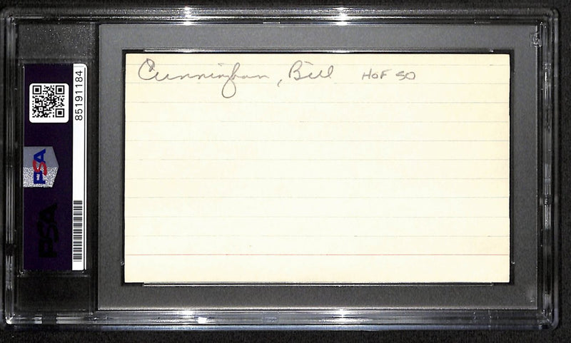 Billy Cunningham HOF Signed/Auto 3x5 Index Card UNC/76ers PSA/DNA 188540
