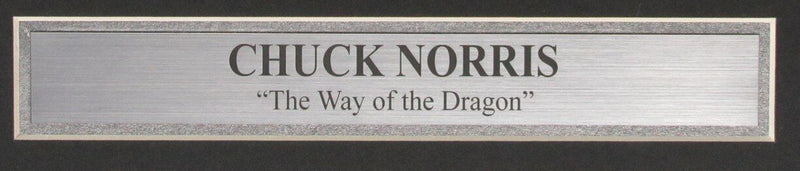 Chuck Norris Autographed 11x14 Photo "The Way of The Dragon" Framed JSA