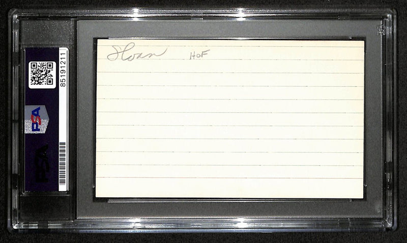Jerry Sloan HOF Signed/Auto 3x5 Index Card Utah Jazz PSA/DNA 188560