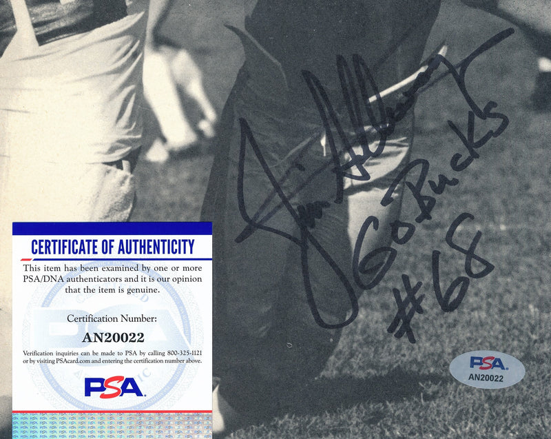 Jim Stillwagon Signed/Inscribed 8x10 Photo Ohio State PSA/DNA 188158