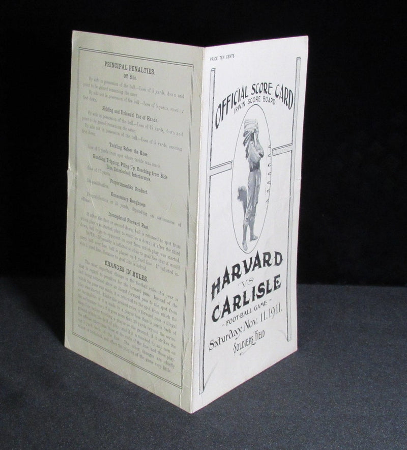 1911 Carlisle Indians (Jim Thorpe) vs. Harvard Program 187629