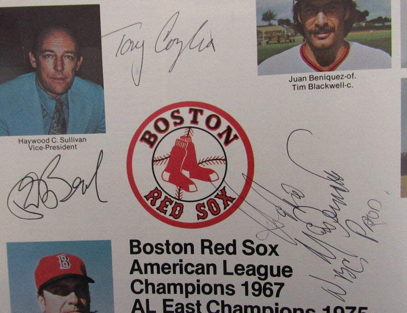 1975 World Series Program with (13) Autographs Conigliaro/Garagiola 177175