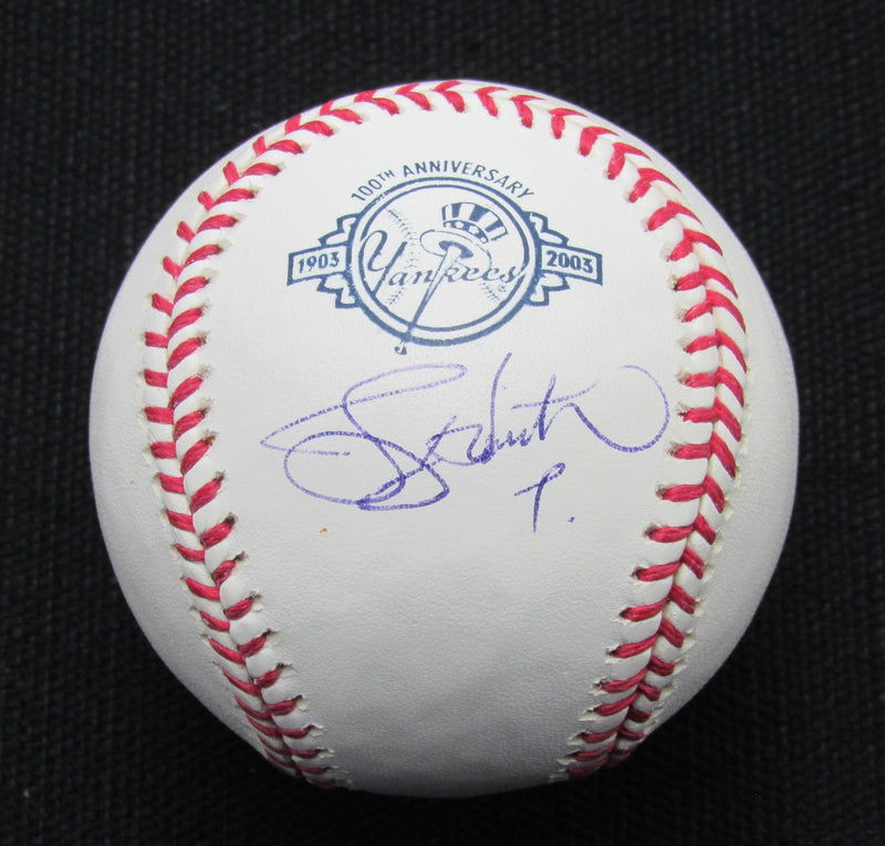 Jerry Hairston JR Signed/Auto Yankees 100th OML Baseball JSA 186639