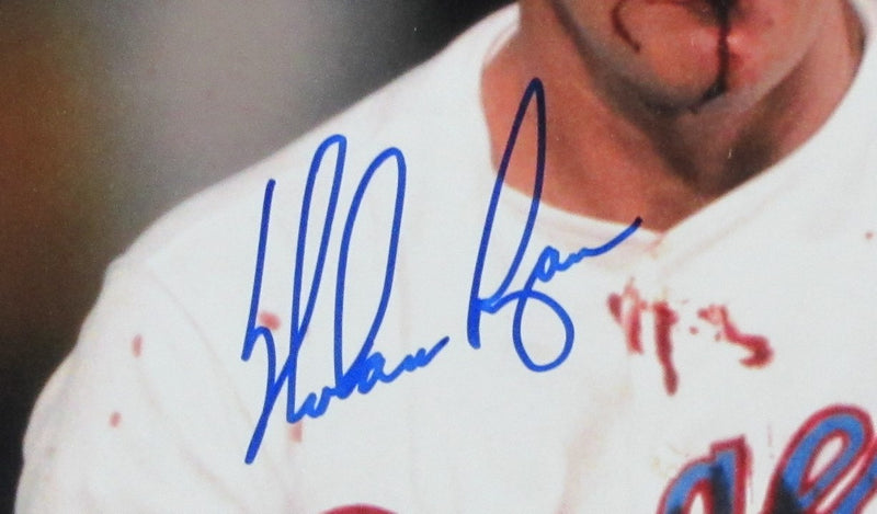 Nolan Ryan HOF Autographed 8X10 Photo Texas Rangers Framed JSA 181167