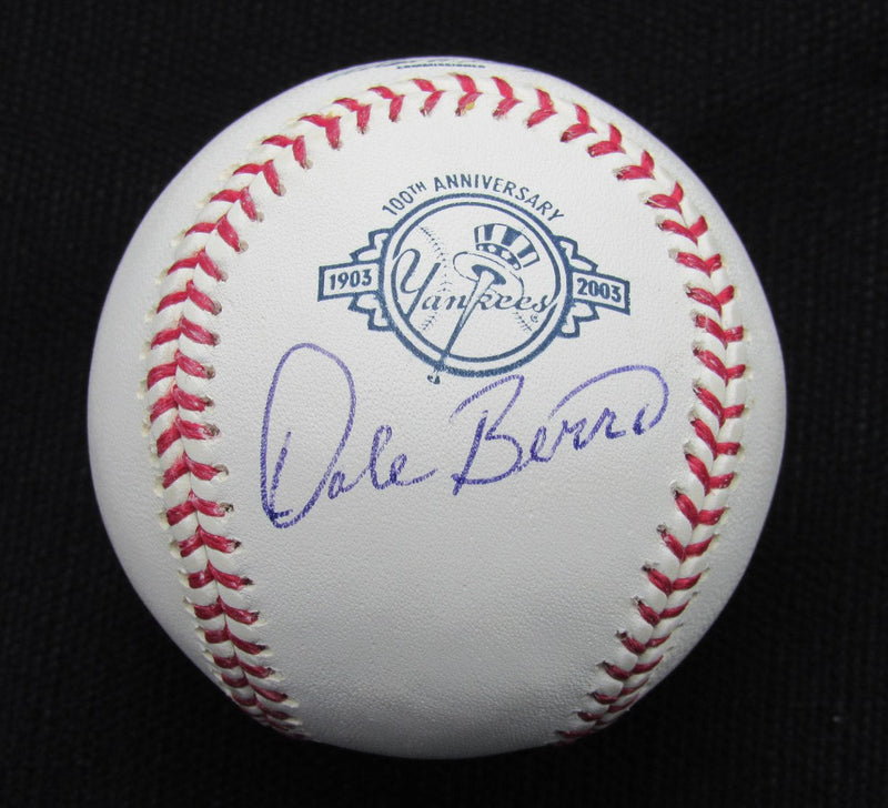 Dale Berra Signed/Auto Yankees 100th OML Baseball JSA 186843