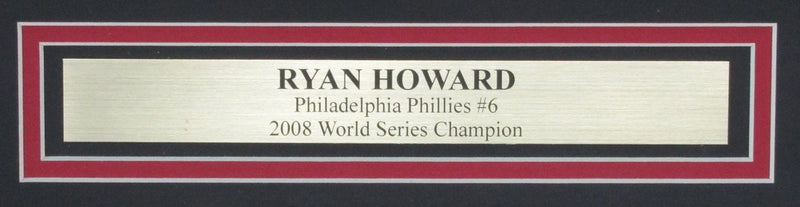 Ryan Howard Philadelphia Phillies Autographed 16x20 Photo Framed JSA 184972