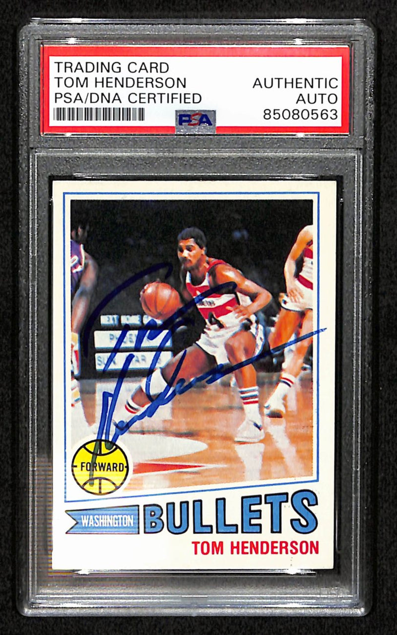 1977/78 TOPPS #93 Tom Henderson Auto/Signed Card PSA/DNA 185382
